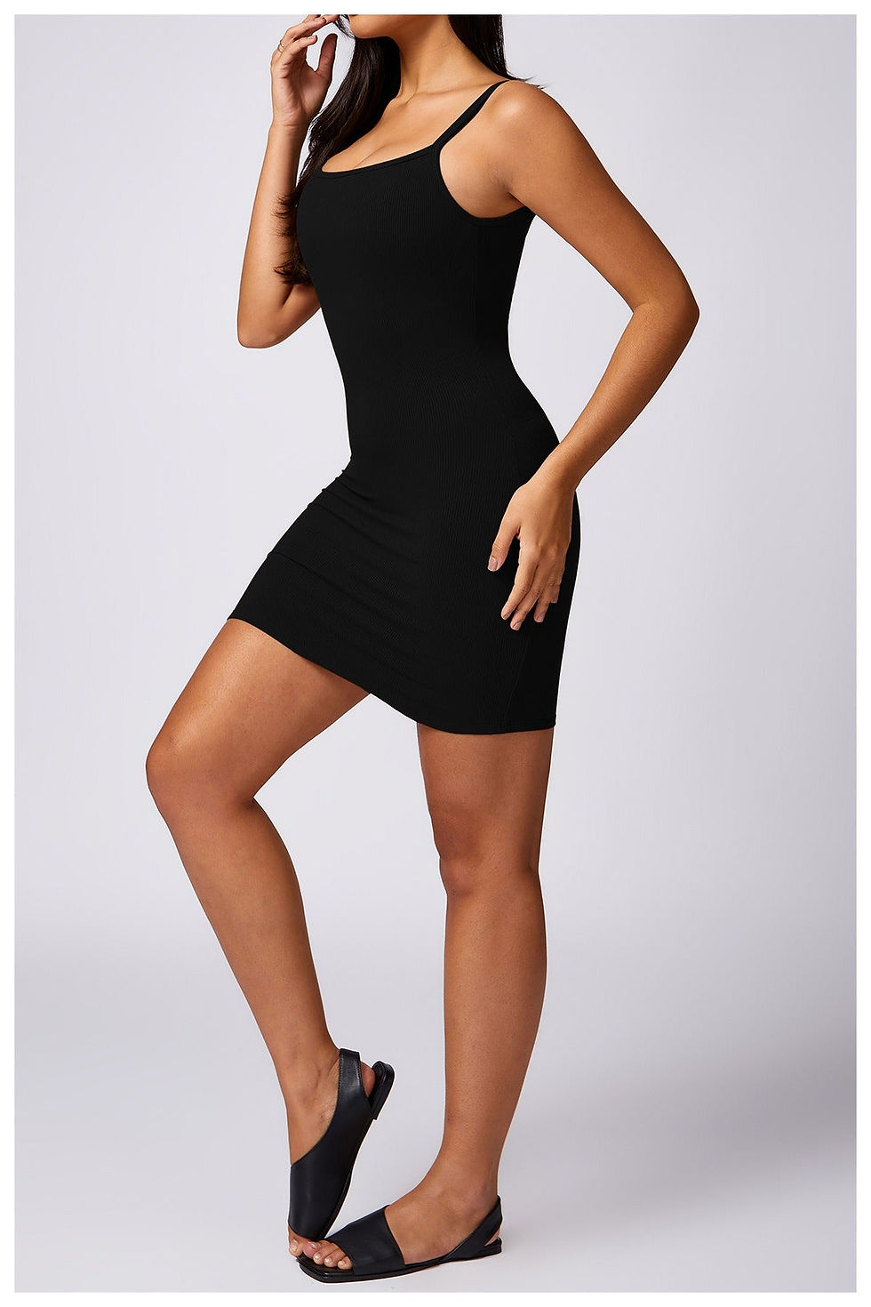 Thumbnail: Rayon Micro Ribbed Dress