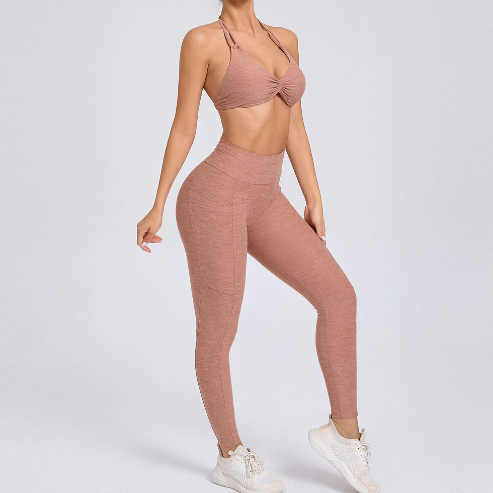 Thumbnail: Ilaria Marl Bra Top & Leggings Set