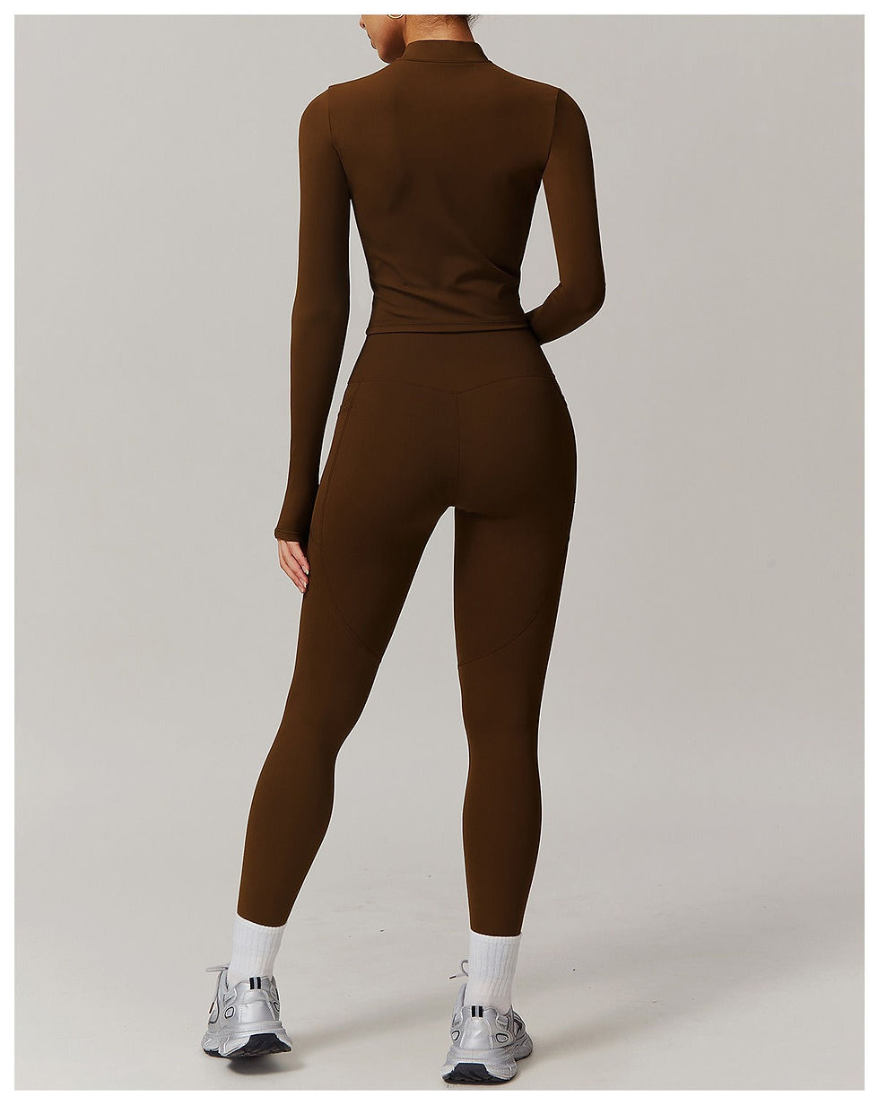Thumbnail: Supreme Zip Longsleeve Top & Leggings Set