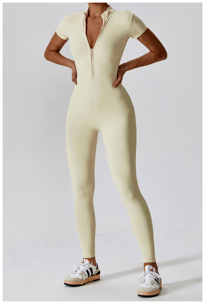 Thumbnail: Super Sculpt Short Sleeve Jumpsuit (size down)