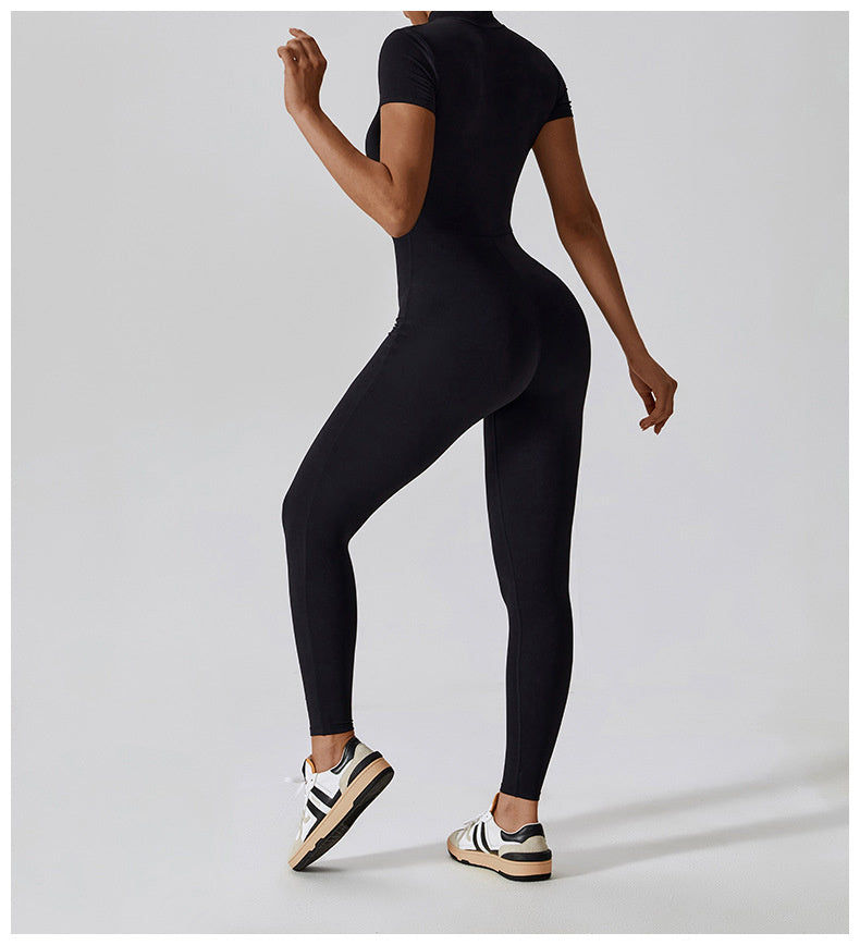 Thumbnail: Super Sculpt Short Sleeve Jumpsuit (size down)
