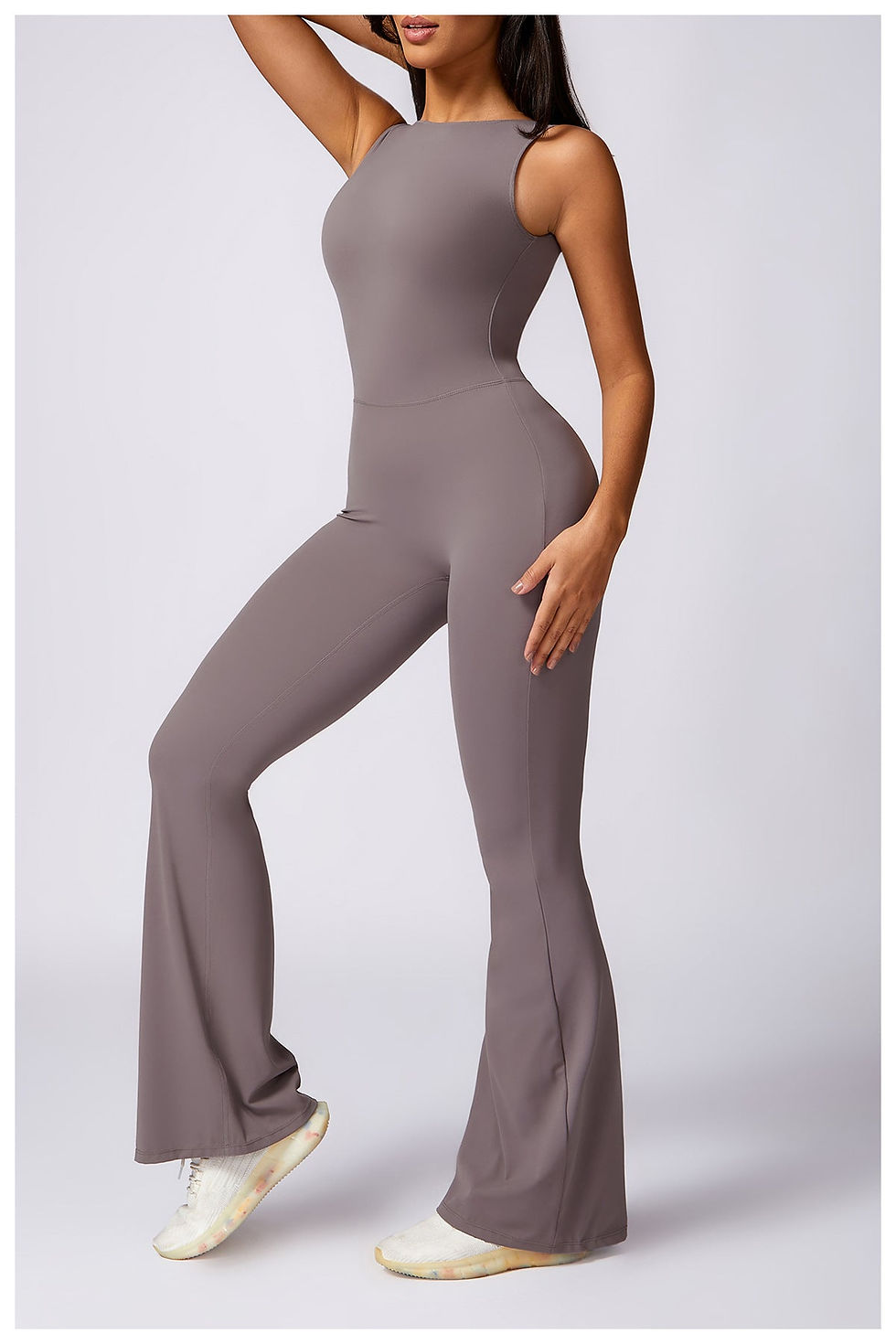 Thumbnail: Jewel Scrunch Flared Jumpsuit