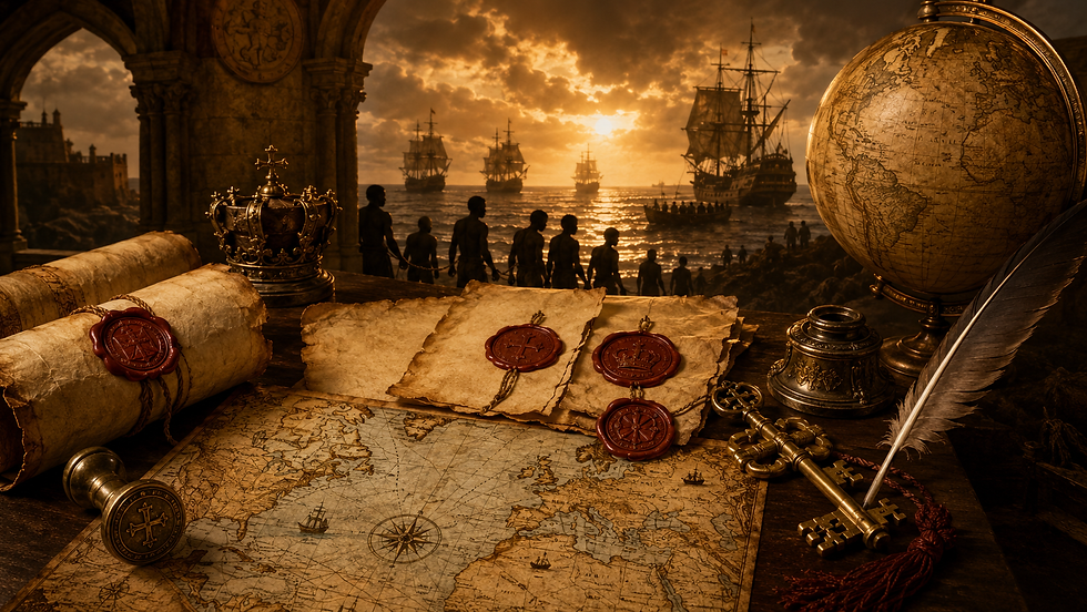 Sealed decrees over maps with ships at sea