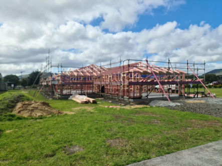 View of New Home Building in progress