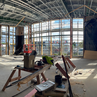 The central space in the 994m2 building.