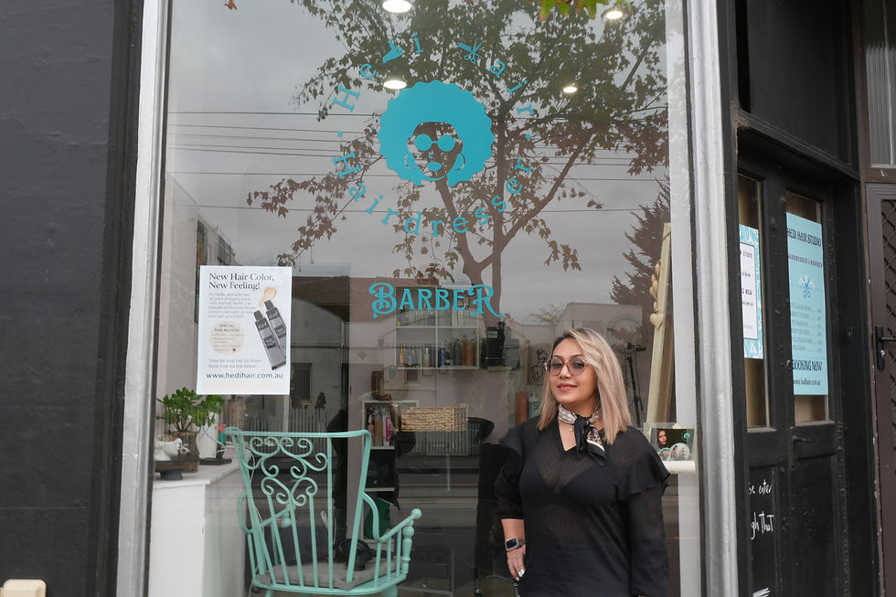Hoveida opened Hedi Hair Studio & Barber in North Fiztroy last year, after she injured herself and couldn’t work. Photo: Tania Naseri