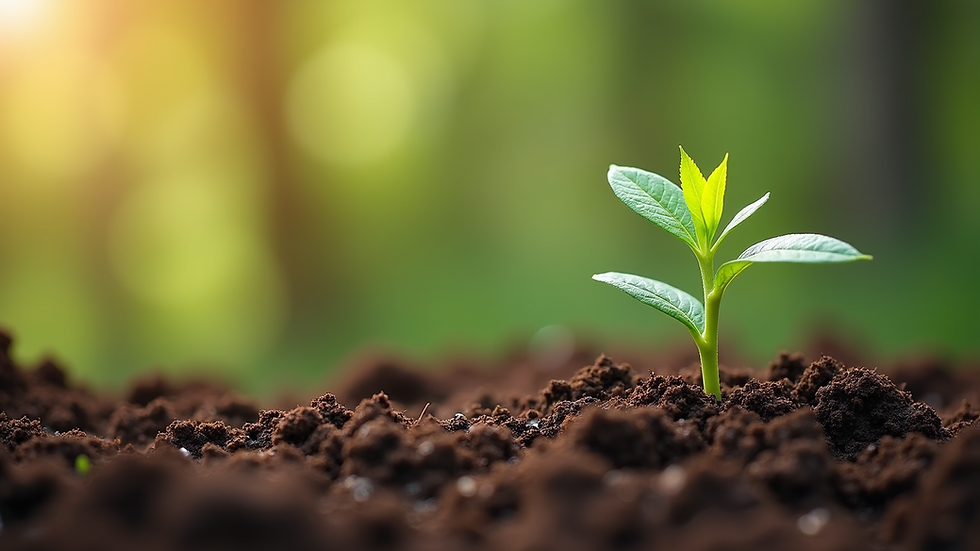 Close-up view of soil moisture testing for gardening