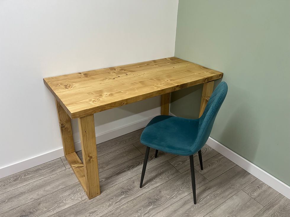 Thumbnail: Desk On Wood Square Legs