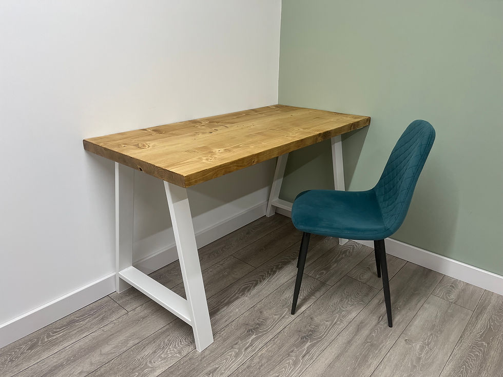 Thumbnail: Desk On Steel A Frame Legs