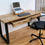 Thumbnail: Rustic office desk with 2 slow closing drawers on steel square legs