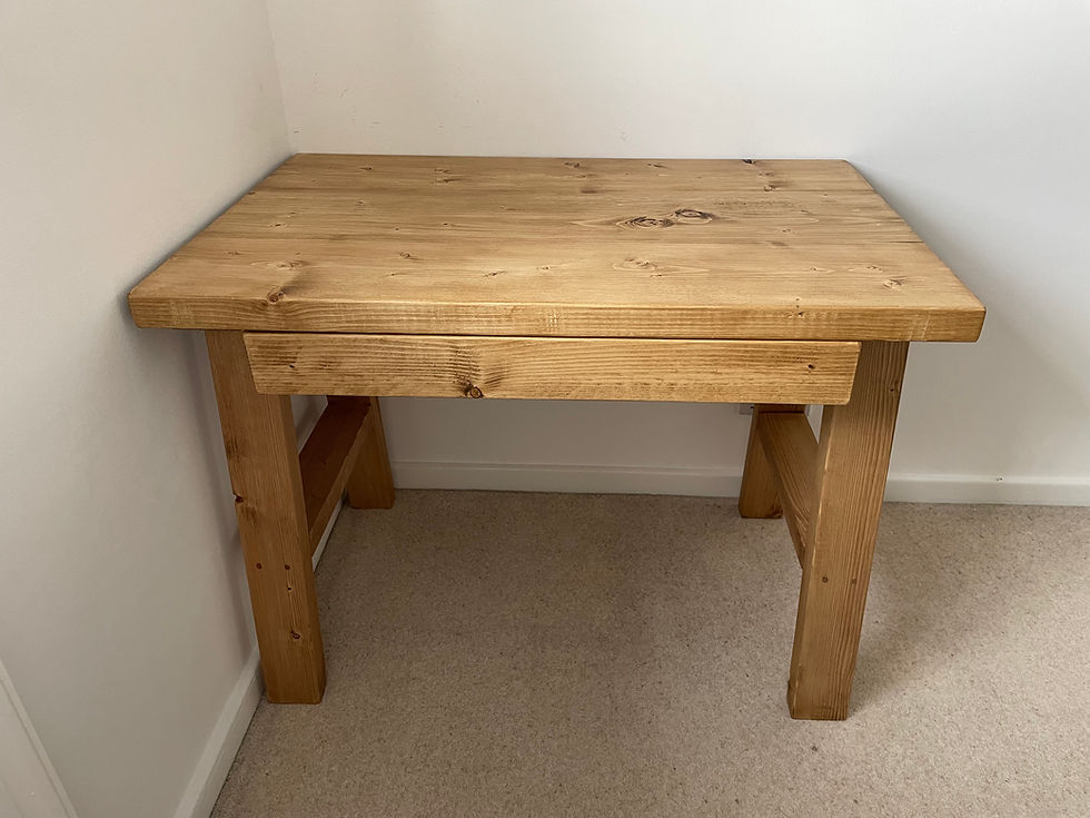 Thumbnail: Dressing Table And Drawer On Solid Wood A Frame Legs