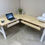 Thumbnail: Corner L shaped desk custom made, Multiple leg options