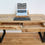 Thumbnail: Rustic office desk with 2 slow closing drawers on steel square legs