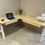 Thumbnail: Corner L shaped desk custom made, Multiple leg options