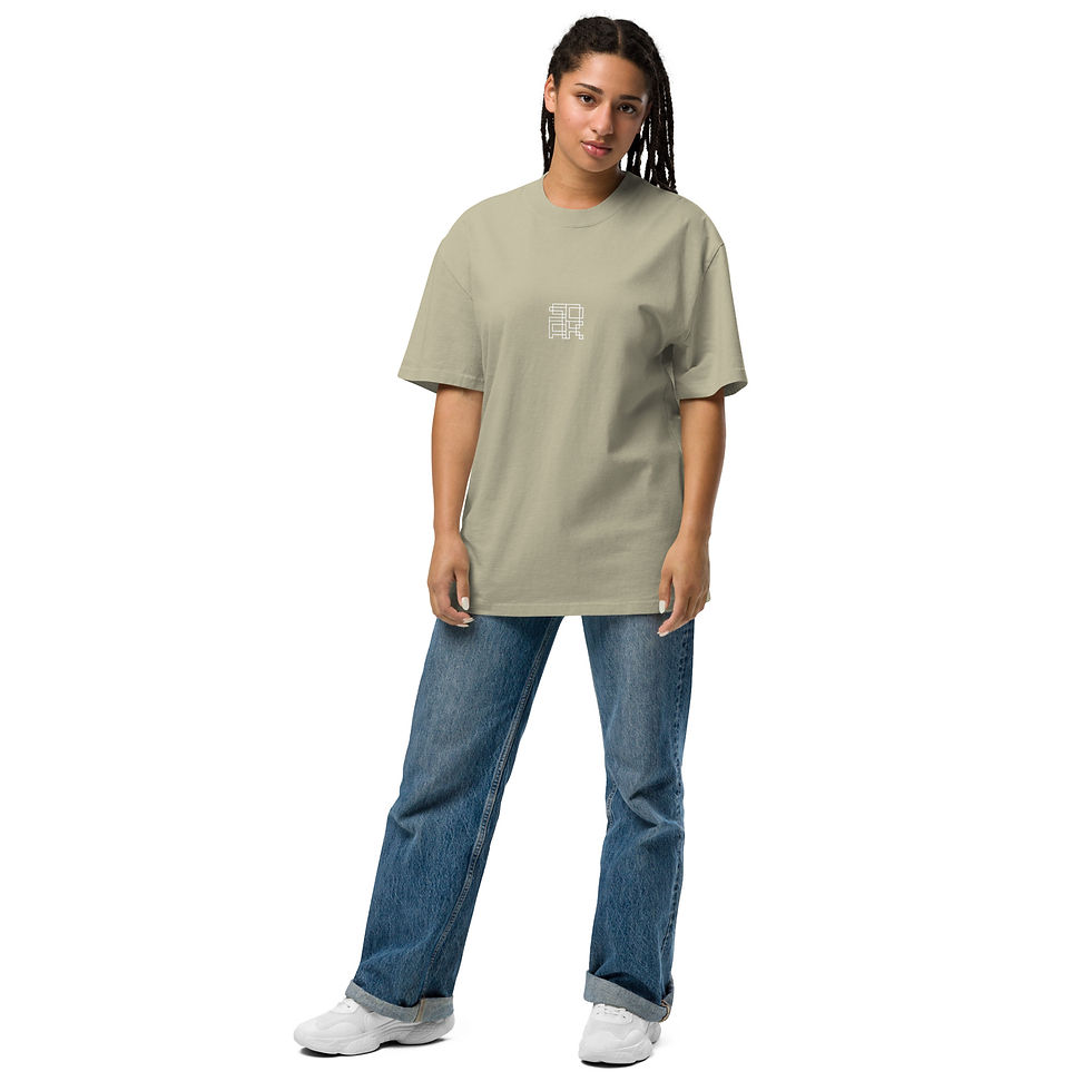 Thumbnail: Solid Dark - Oversized Faded T-Shirt (Multiple Colors Available)