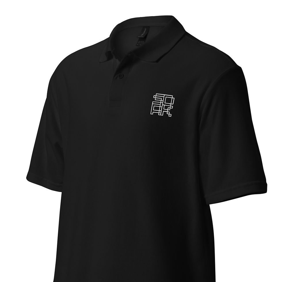 Thumbnail: Solid Dark – Unisex Polo Shirt with Left Chest Logo (Multiple Colors Available)