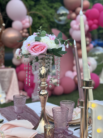 Blush Graduation Party Decor
