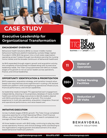 CASE STUDY: BEHAVIORAL HEALTH EXECUTIVE LEADERSHIP