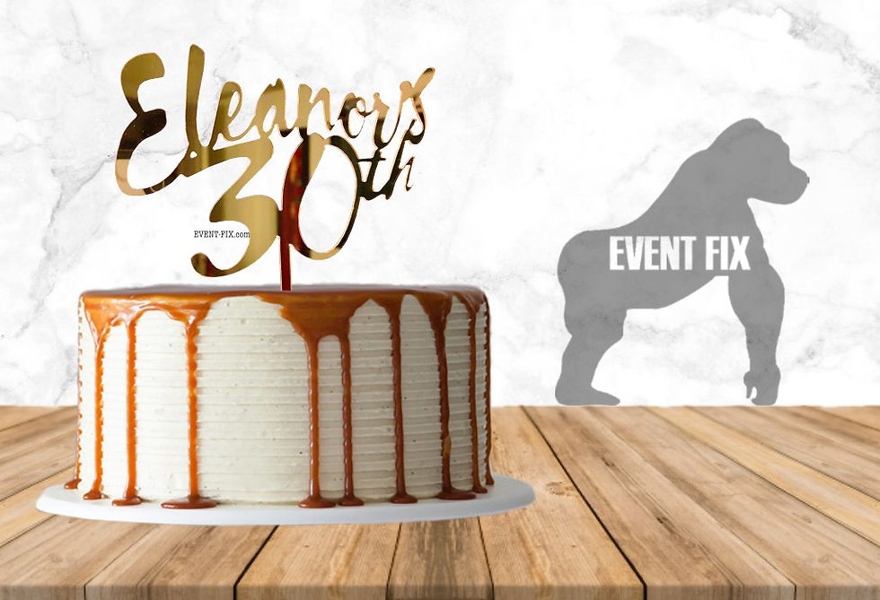 Customized cake topper