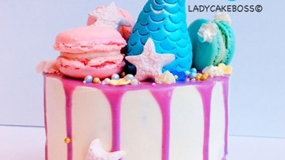 5" Inch ORITO CORAL MERMAID CAKE