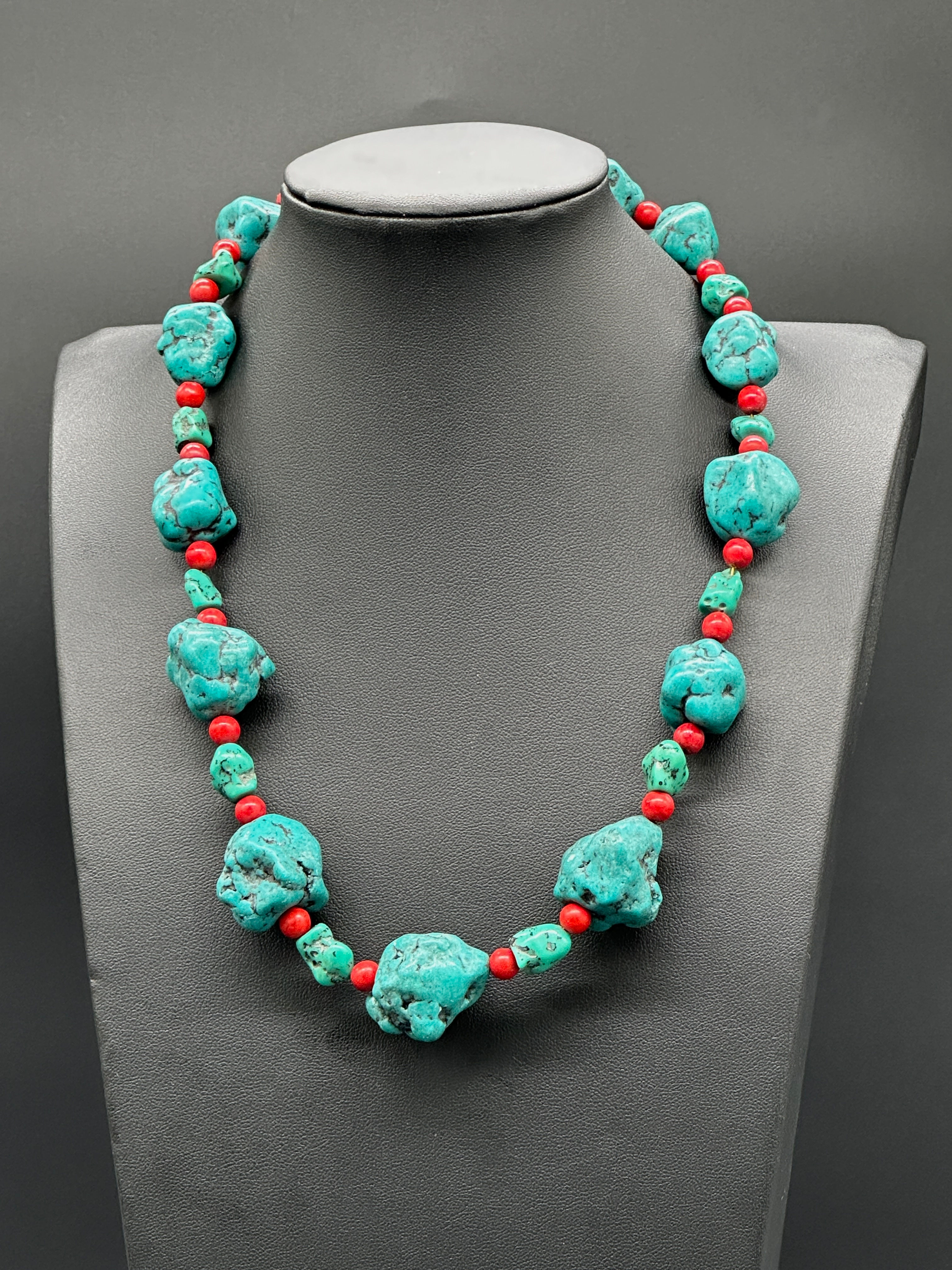 Turquoise , Carnelian Necklace 