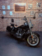Black Harley Davidson motorcycle