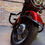 Thumbnail: Red Harley Davidson motorcycle front view