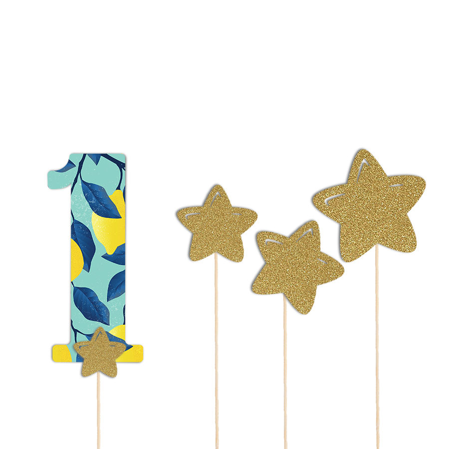 Miniatura: MODERN BIRTHDAY CAKE TOPPER TEMPLATE