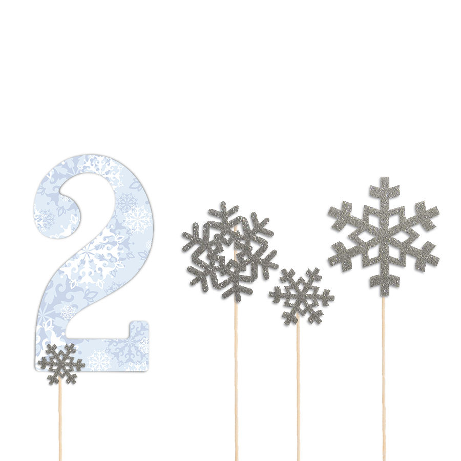 縮圖：WINTER BIRTHDAY CAKE TOPPER TEMPLATE
