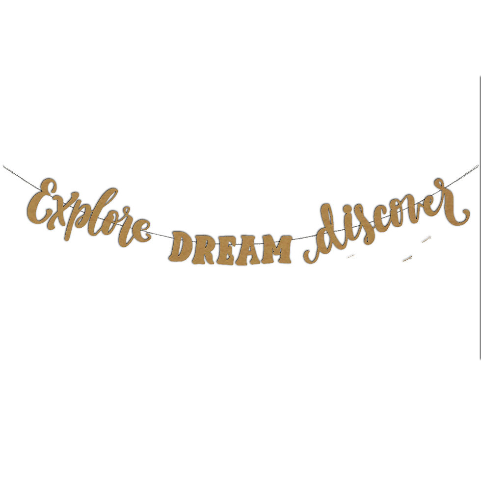Thumbnail: EXPLORE DREAM DISCOVER GARLAND TEMPLATE