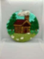 Log cabin in the woods