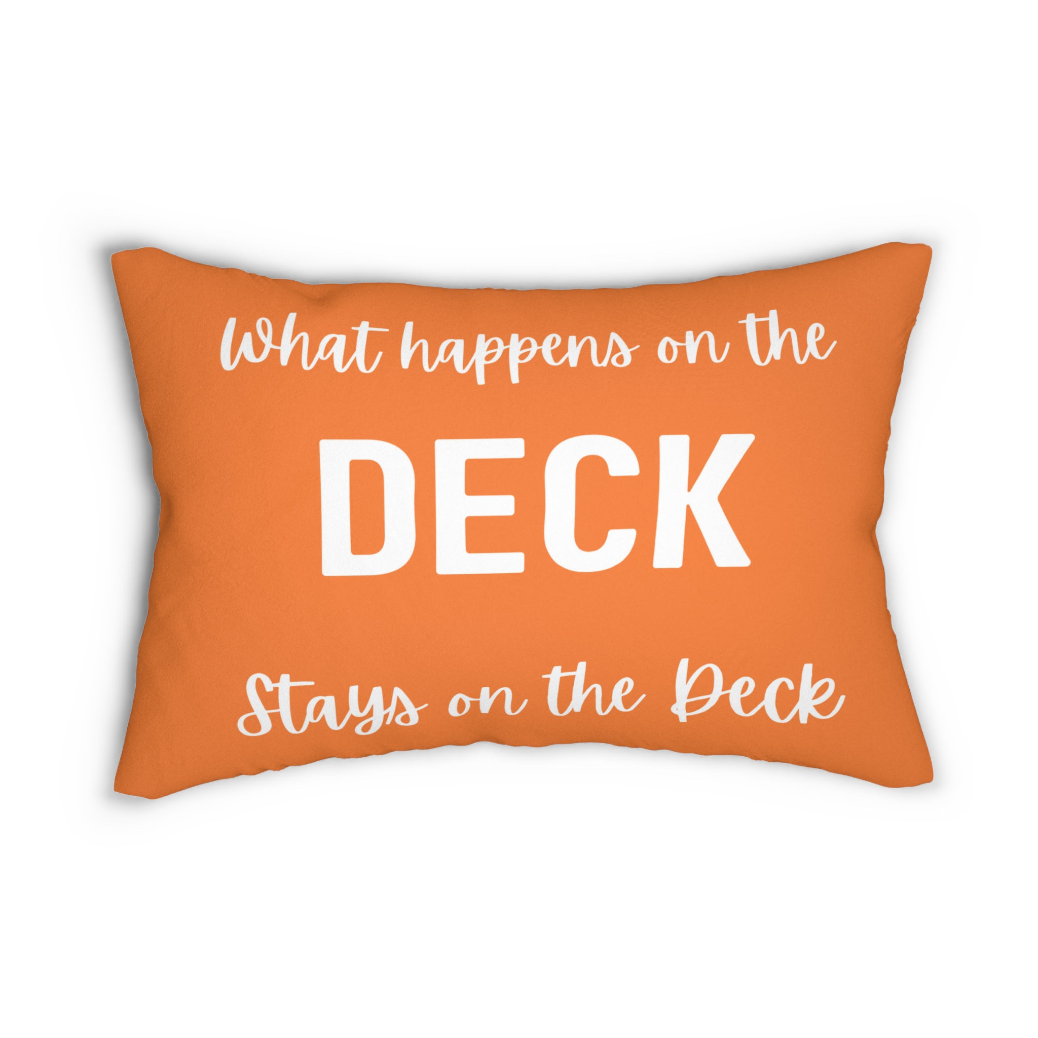 What happens on the Deck Spun Polyester Lumbar Pillow