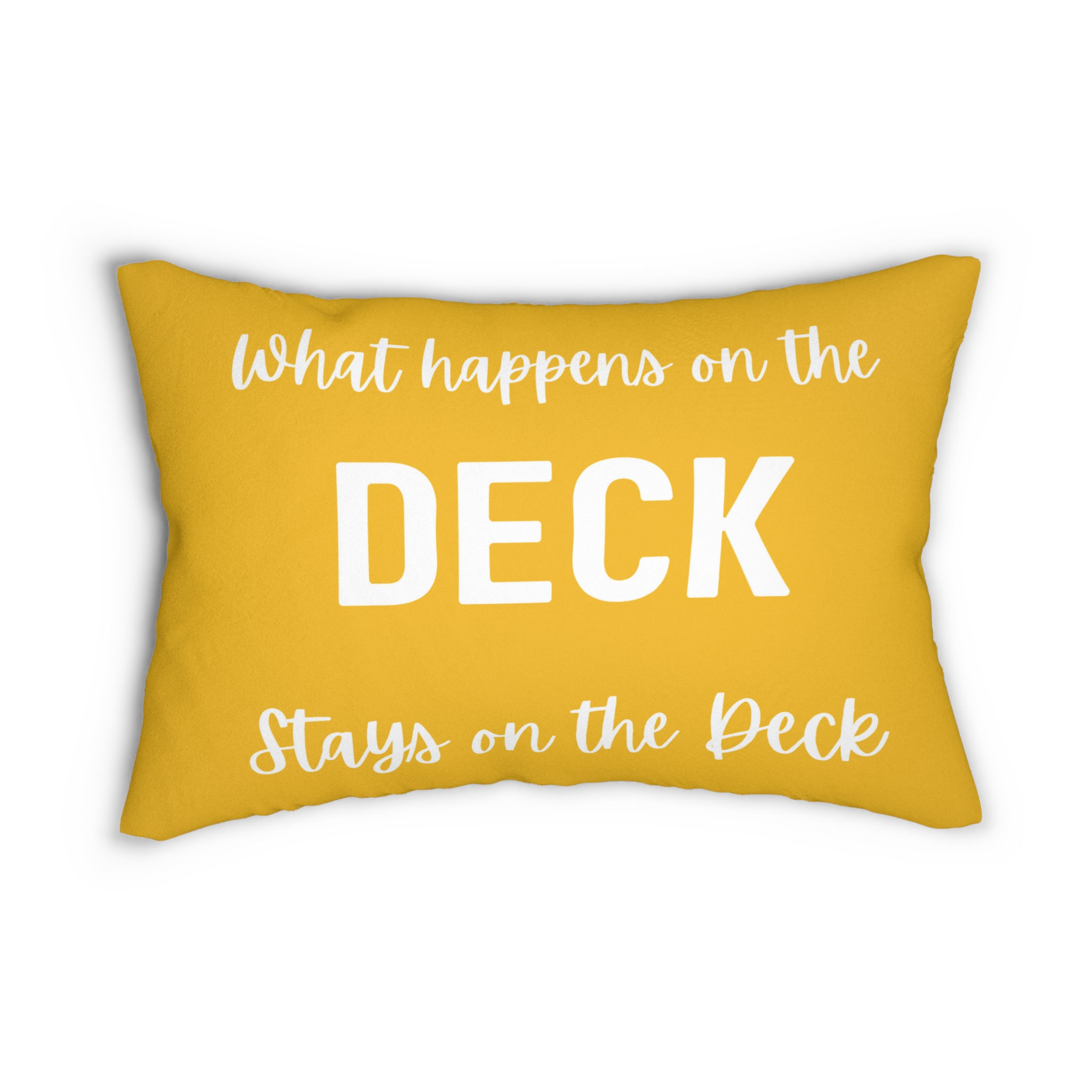 What happens on the Deck Polyester Lumbar Pillow