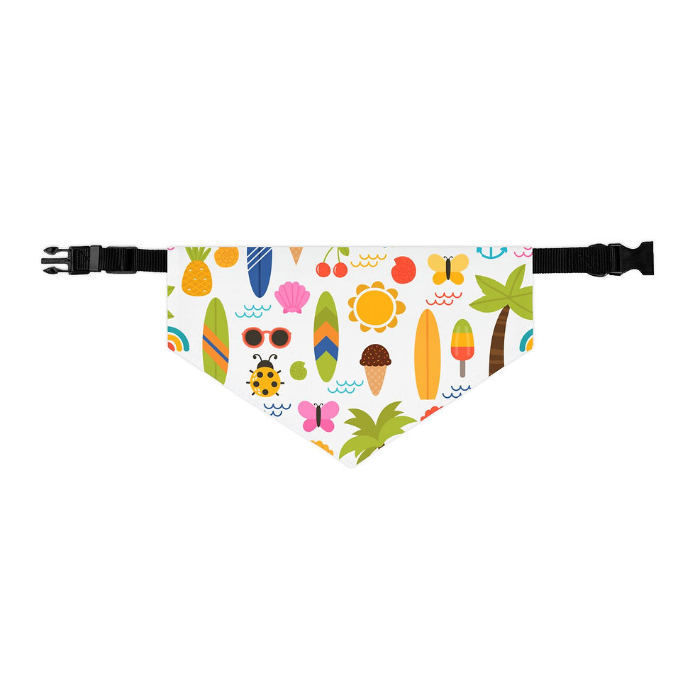 Tropical Dog Bandana Collar | Fun Summer Pet Accessory & Beach Vibes