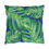 Thumbnail: Palm leaves - Blue Outdoor Pillow