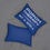 Thumbnail: Porch Therapy polyester lumbar pillow in blue with white text
