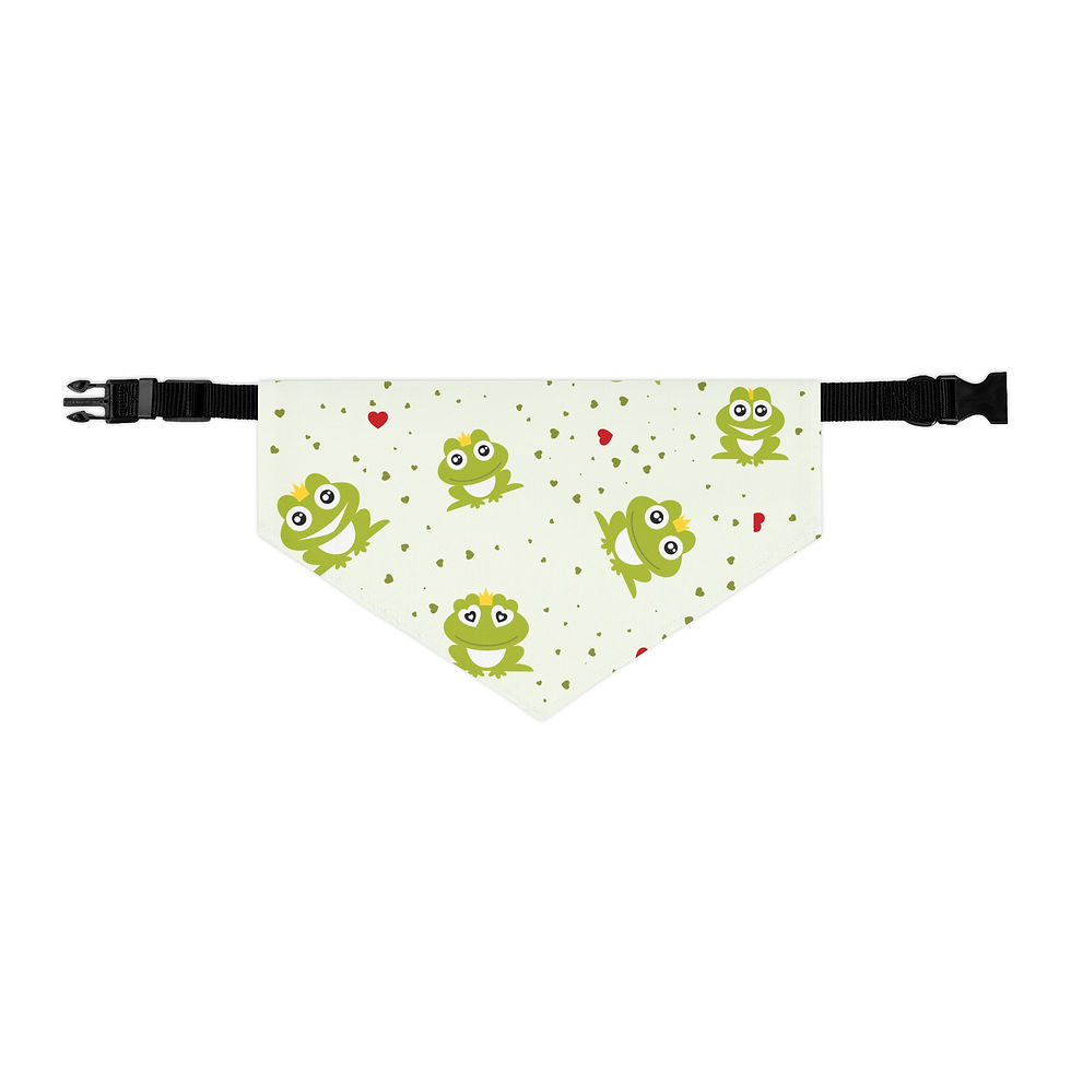 Adorable Froggy Pet Bandana Collar | Cute Dog Accessory & Spring Style