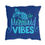Thumbnail: Mermaid Vibes - Blue Pillow w/ Aqua print - Outdoor Pillows