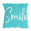 Thumbnail: Smile Outdoor Pillows in Aqua - Coastal Decor, Summer Vibes, Poolside Comfort