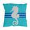 Thumbnail: Aqua Pillow with blue stripes - Seahorse - Outdoor Pillows