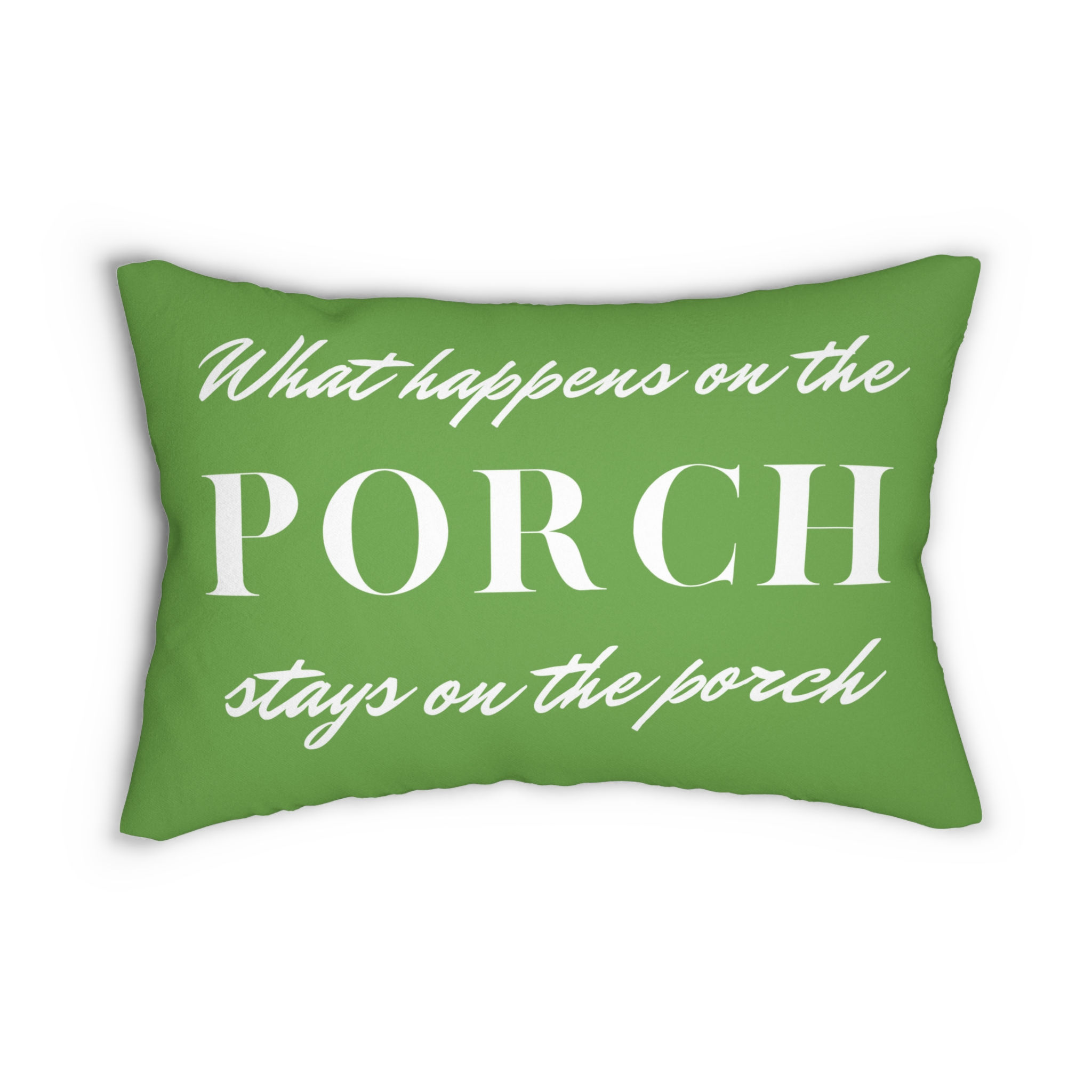 What Happens on the Porch Polyester Lumbar Pillow