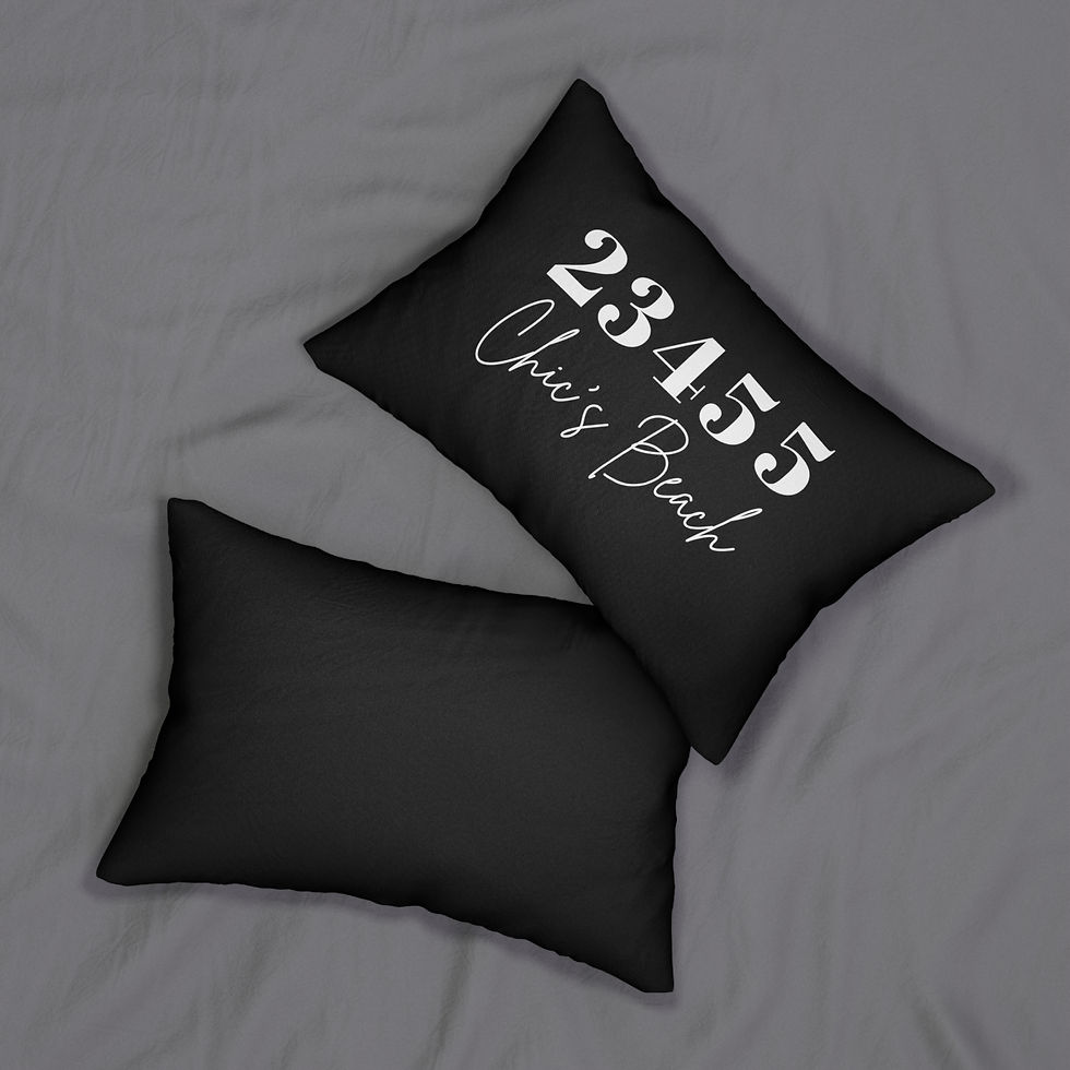 Thumbnail: Black Lumbar Pillow - Chic's Beach 23455 | Coastal Decor & Gift