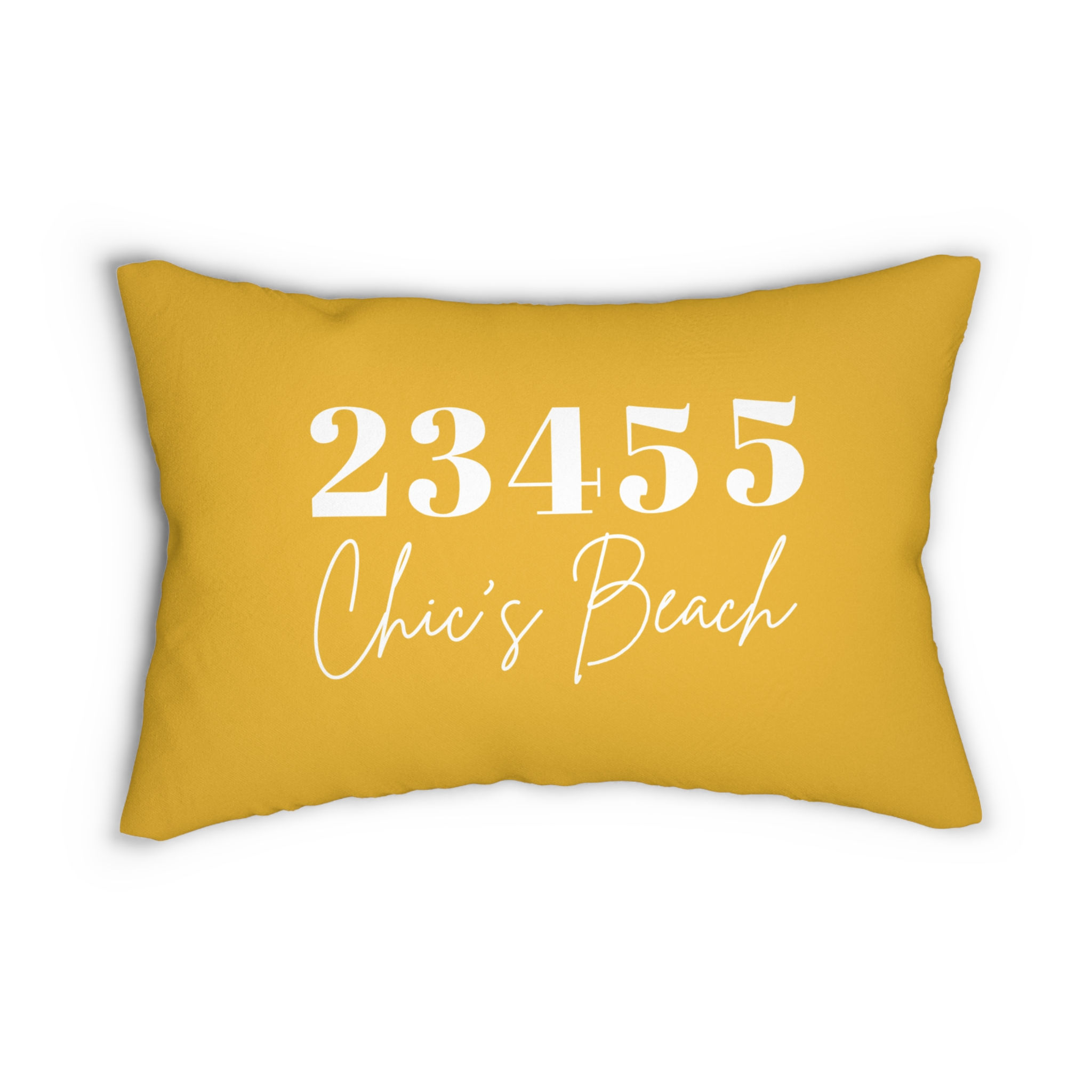 Yellow Lumbar Pillow - Chic's Beach 23455 | Coastal Decor & Gift
