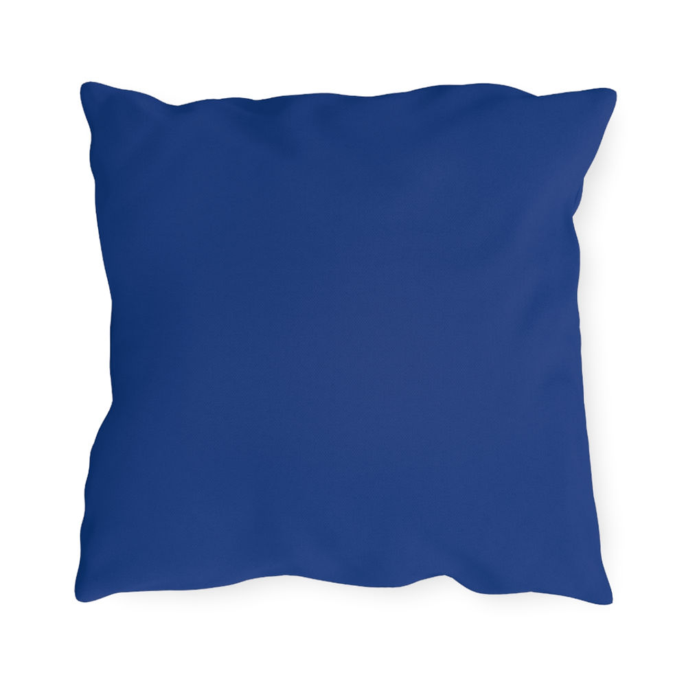 Thumbnail: Aqua pillow with blue stripes - Angelfish - Outdoor Pillows
