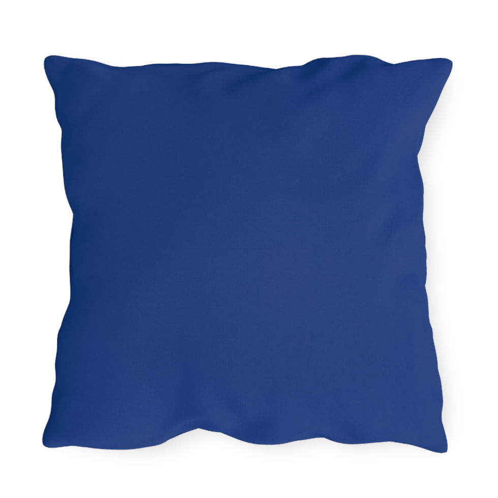 Thumbnail: Aqua pillow with blue stripes - Angelfish - Outdoor Pillows