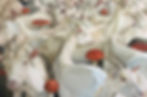 Pintura de Artur Rios com cabras e cogumelos vermelhos