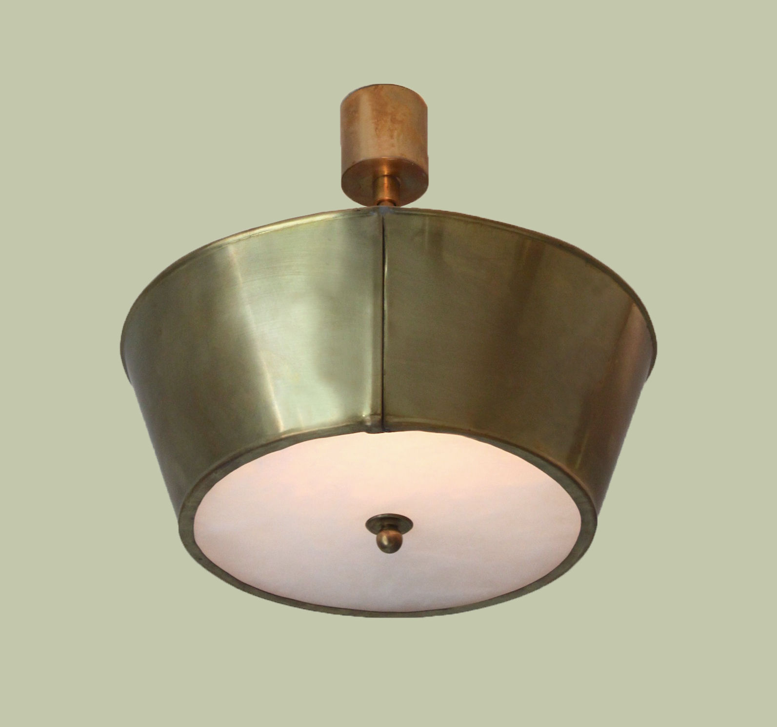 Glass & Brass Ceiling Lamp