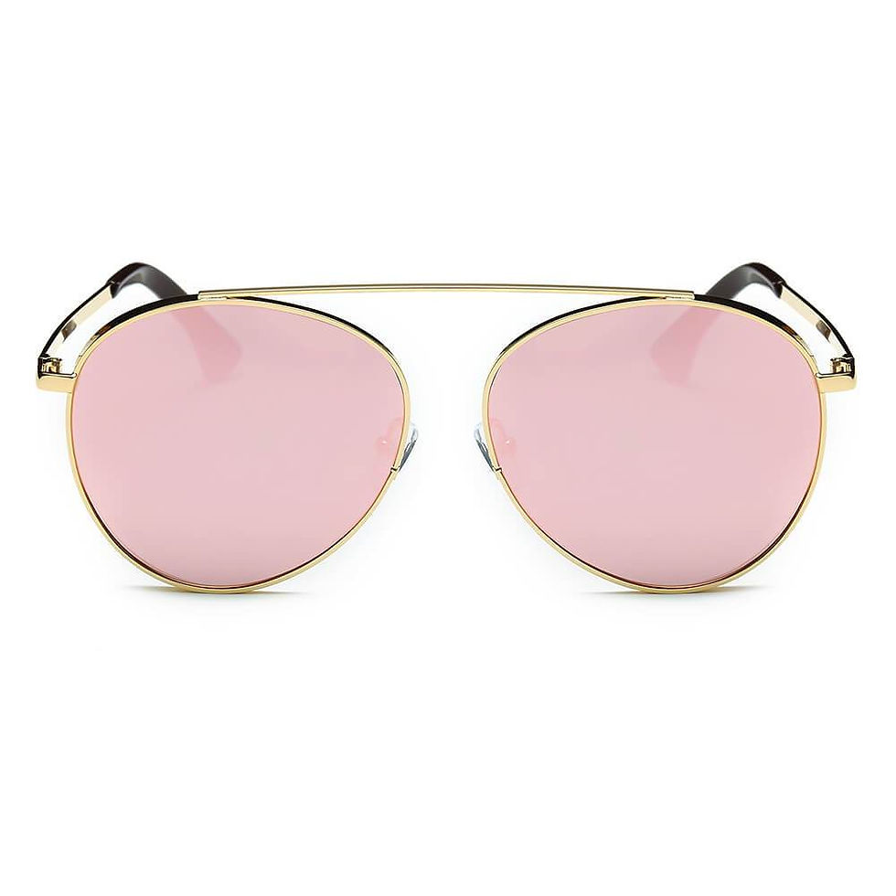 Thumbnail: BETHEL | Retro Mirrored Lens Teardrop Aviator Sunglasses