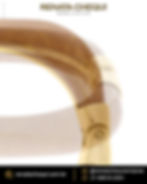Miniatura: Bracelete quadrado marrom e ouro