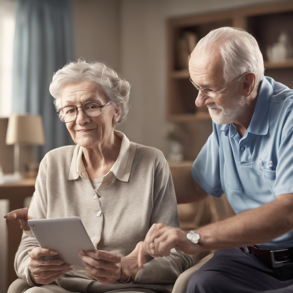 Nurse assisting senior woman